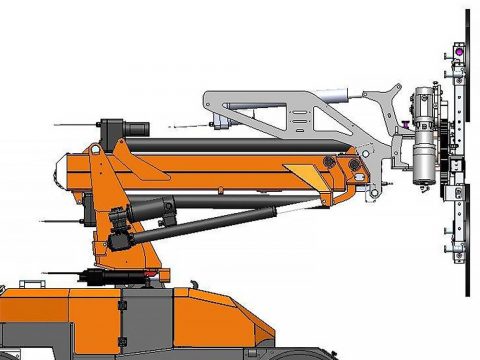 Podwójne elektryczne przedłużenie wysięgnika